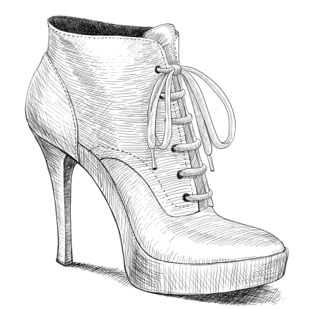 Обувь рисунок карандашом