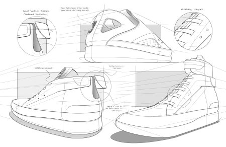 Кроссовки найк чертеж