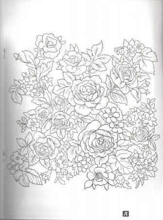 Раскраска павловопосадских платков