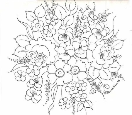 Цветочный рисунок для росписи