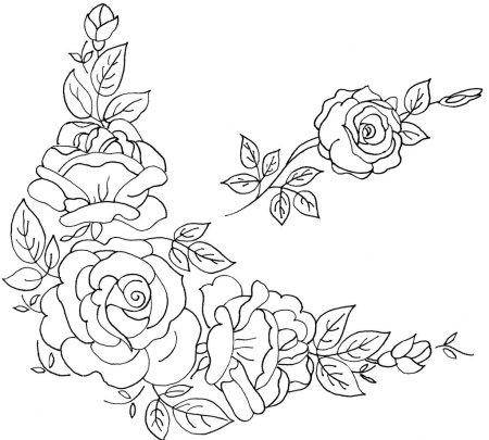 Розы трафареты для росписи