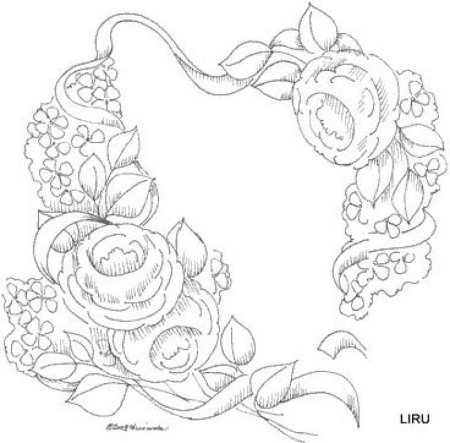 Эскизы павловопосадских платков