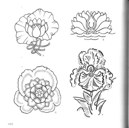 Растительный орнамент эскиз