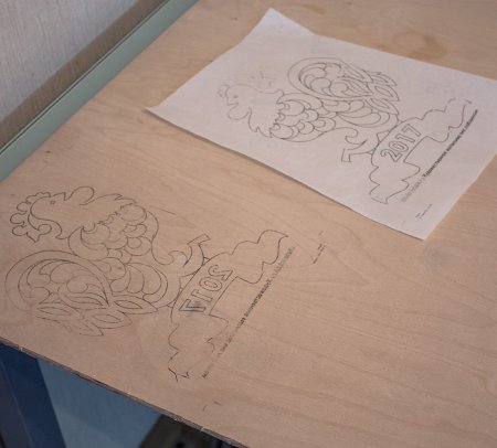 Нанесение рисунка для выжигания