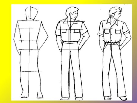 Выполнение наброска фигуры человека с натуры