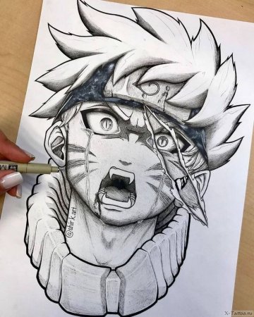 Наруто для срисовки Мадара