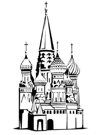 Спасская башня карандашом