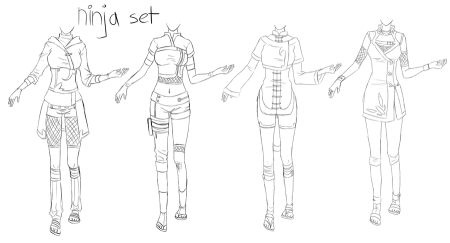 Одежда ниндзя для рисования