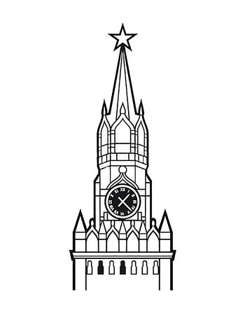 Москва рисунок карандашом