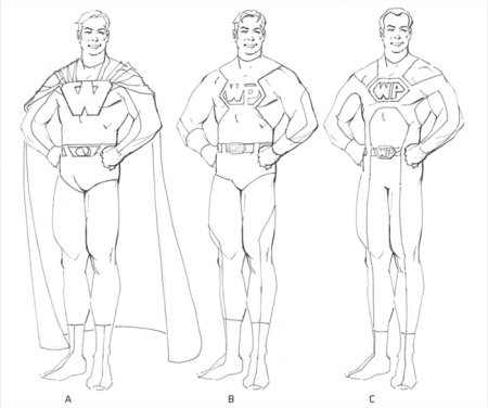 Эскиз костюма супергероя
