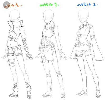 Позы для рисования одежды