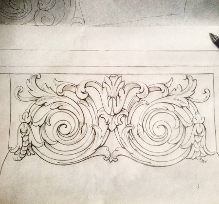 Резьба по дереву акантовый орнамент