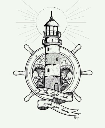 Морские тату Маяк