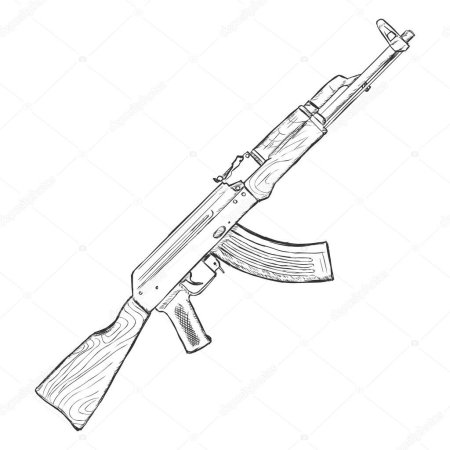 АК 47 рисунок