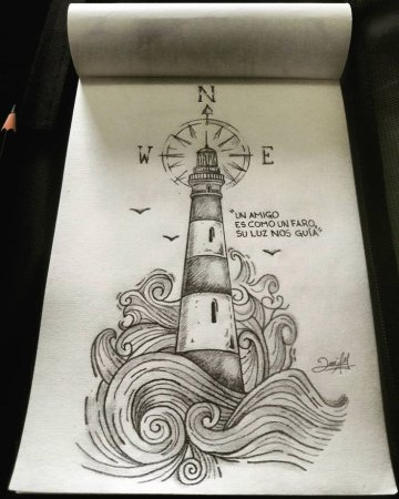 Тату Маяк эскиз