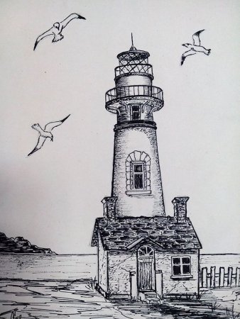 Маяк карандашом