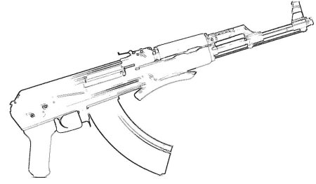 Разукрашка автомата АК 47