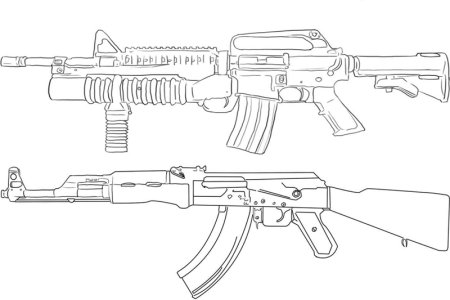 Штурмовая винтовка м4 чертеж