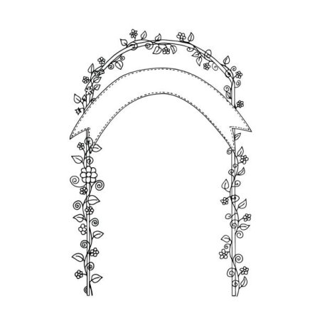 Цветочный орнамент арка