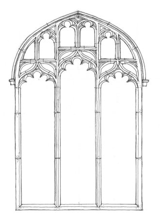 Стрельчатая арка Готика чертеж