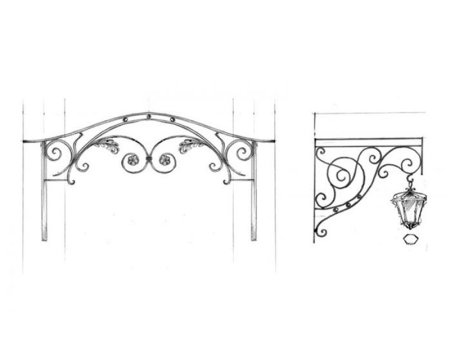 Кованые навесы эскизы