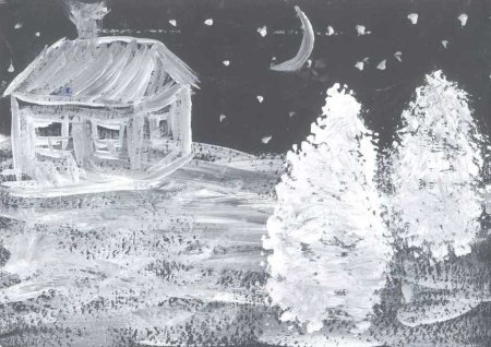 Рисунок на тему зима карандашом