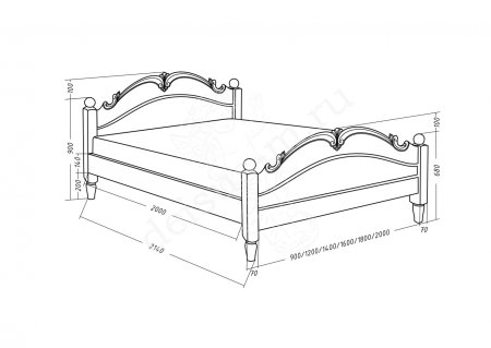 Кровать Венеция резная