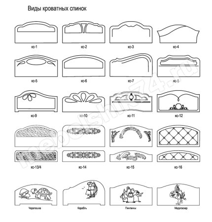 Чертеж спинки кровати