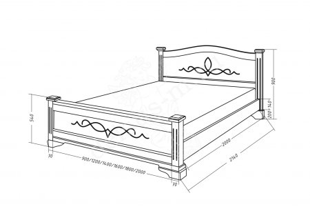 Кровать Соната двуспальная