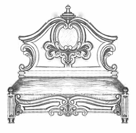 Эскизы резных кроватей