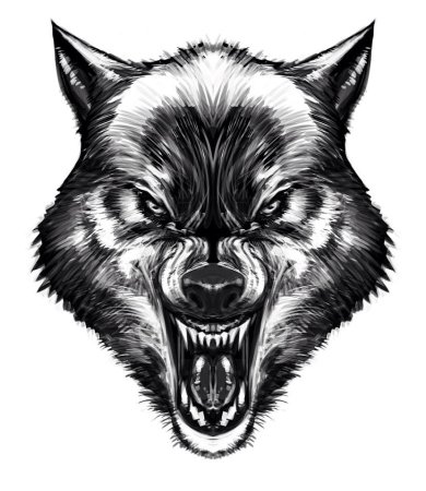 Волчий оскал тату эскизы