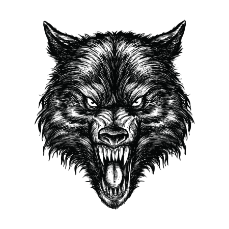 Оскал волка тату эскизы