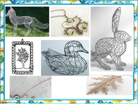 Декоративные изделия из проволоки ажурная скульптура
