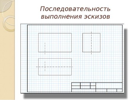 Последовательность выполнения эскиза в черчении