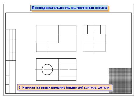 Порядок выполнения эскиза