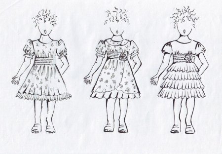 Эскиз детского платья