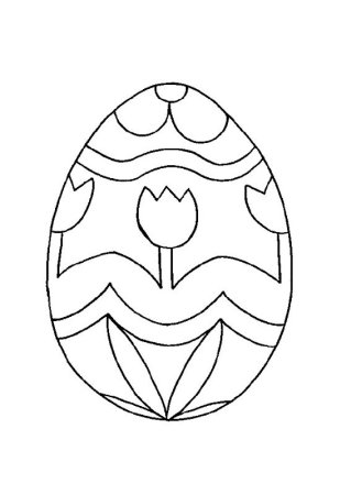 Пасхальное яйцо раскраска для детей