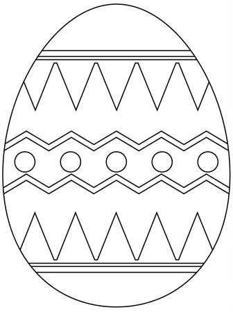 Пасхальное яйцо раскраска для детей
