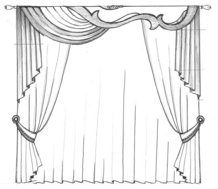 Шторы раскраска