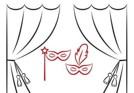 Эскиз занавеса в театре