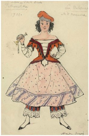 Балерина легкий набросок