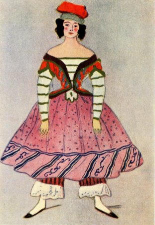 Бенуа костюмы к балету петрушка