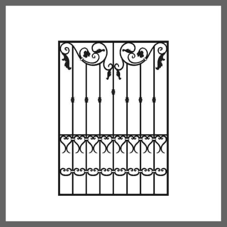 Кованые решетки на окна размер 1750 на 145