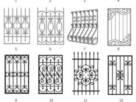 Чертёж решетки на окна 140на140