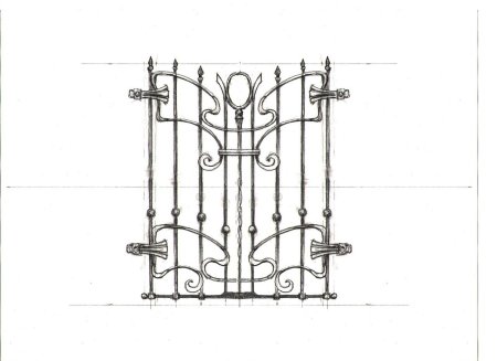 Эскиз ковки решетки