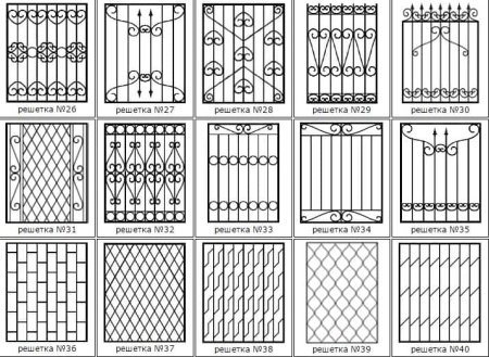 Оконные решетки сварные чертежи