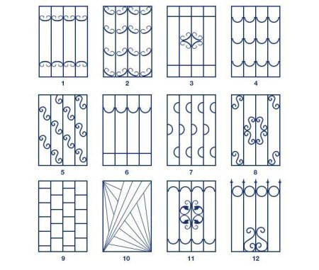 Оконные решетки КХН из 16 прутка схема