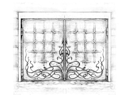 Эскиз решетки в стиле Модерн