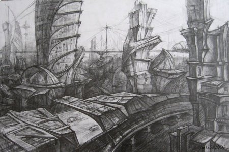 Эскиз современного города