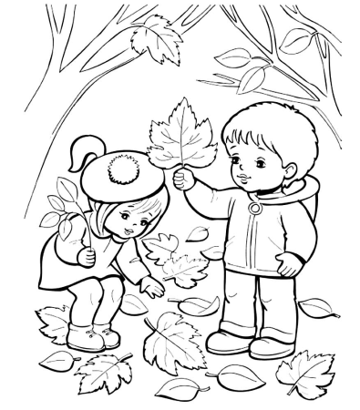 Осень раскраска для детей